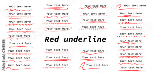 Red handwritten pen underline © fillmana