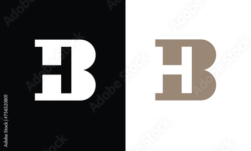 BH, HB, B, H, Abstract Letters Logo Monogram