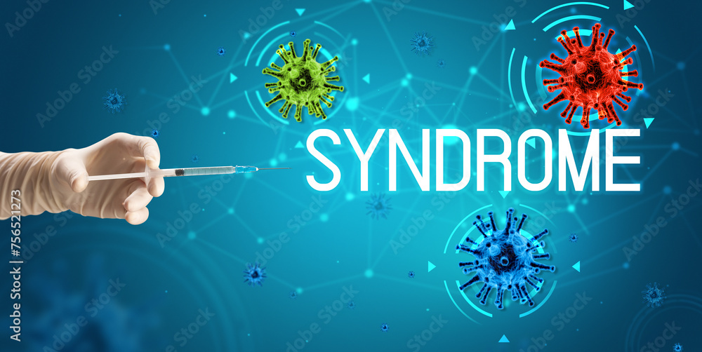 Syringe, medical injection in hand, coronavirus vaccine concept Syringe, medical injection in hand, coronavirus vaccine concept