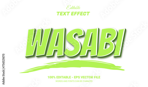 wasabi editable text effect