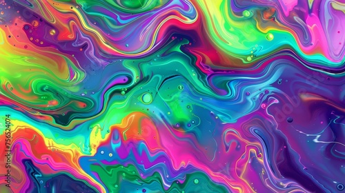 abstract painting background liquid colorful background  employing the liquid marble technique in a bright color palette.
