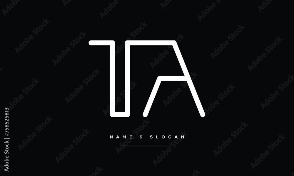 TA ,AT ,T ,A ,Abstract Letters Logo monogram TA ,AT ,T ,A ,Abstract Letters Logo monogram