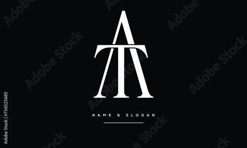TA ,AT ,T ,A ,Abstract Letters Logo monogram