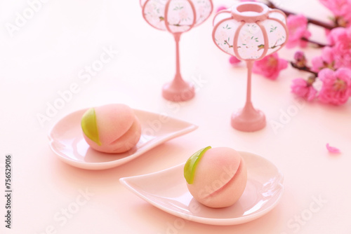 おひな祭り　桃の和菓子