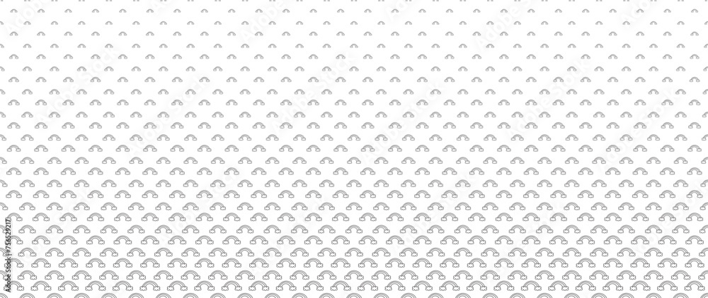 Blended doodle hand drawn line of clouds and rainbows on white for pattern and background, halftone effect. Blended doodle hand drawn line of clouds and rainbows on white for pattern and background, halftone effect.
