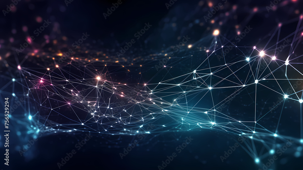 Network connection abstract technology, abstract connection lines coming together Network connection abstract technology, abstract connection lines coming together