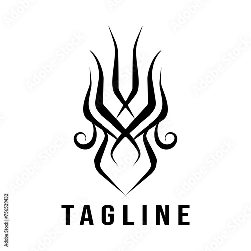 black and white tribal tato design