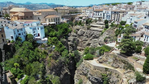 Ravine leading to the bridge in Ronda.