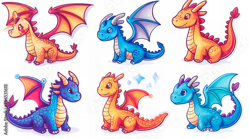 Dragon stickers collection