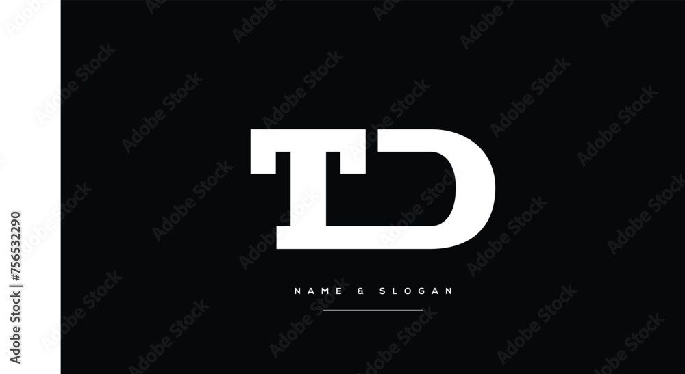 TD, DT, T, D, Abstract Letters Logo Monogram TD, DT, T, D, Abstract Letters Logo Monogram