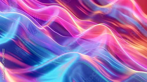 Abstract Colorful Spectrum Waves Vector Background