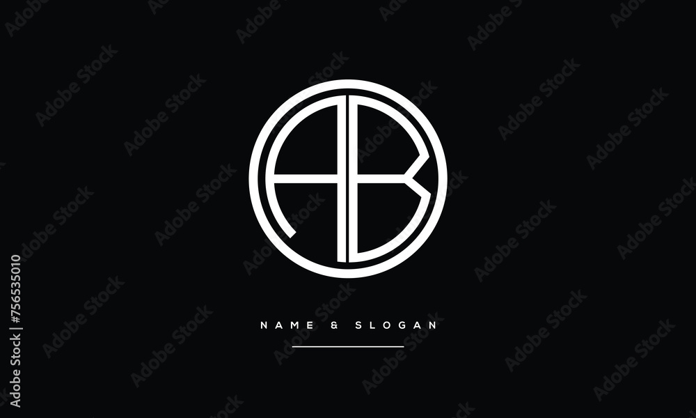 AB, BA, A, B, Abstract Letters Logo monogram AB, BA, A, B, Abstract Letters Logo monogram
