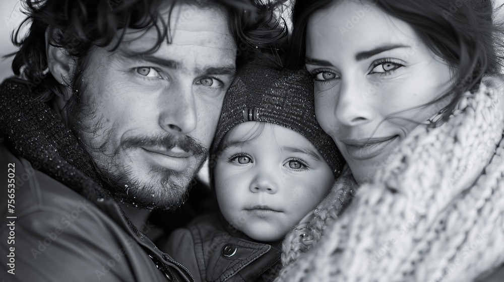Joyful Family Portrait. Smiling Faces of a Happy Family Joyful Family Portrait. Smiling Faces of a Happy Family