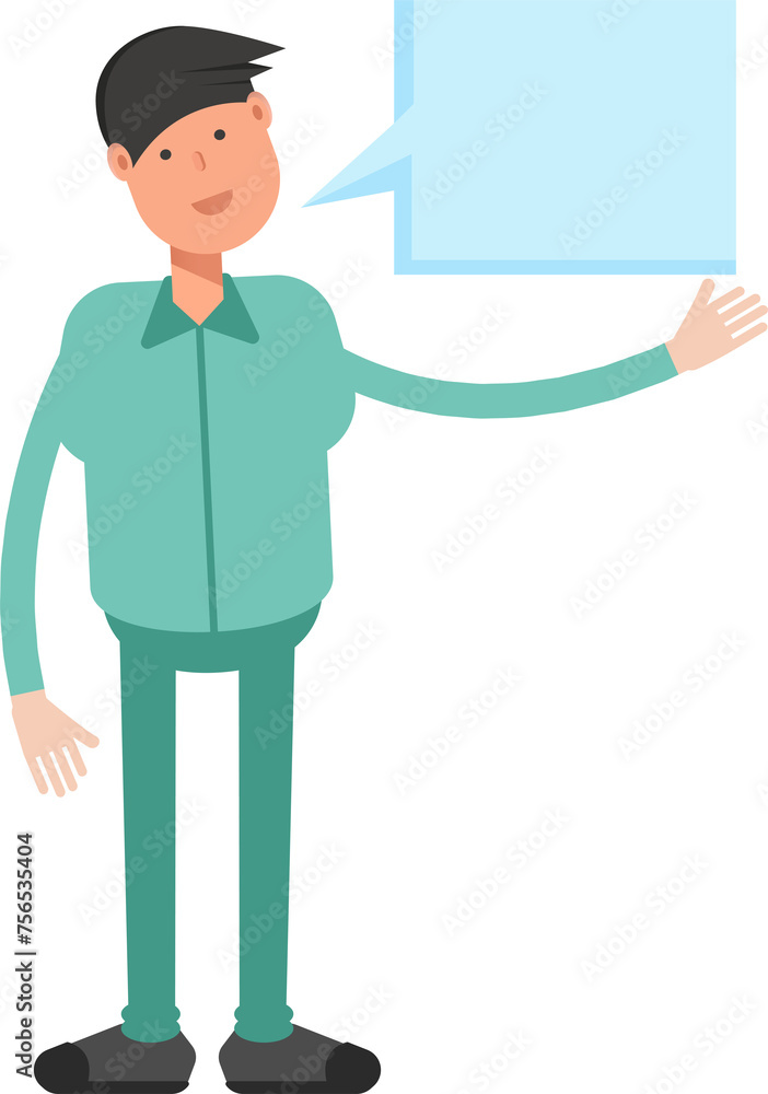 Male Character and Speech Bubble
Male Character and Speech Bubble