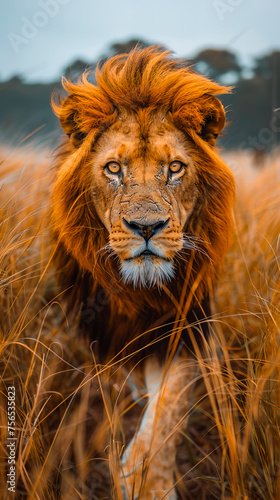 Lion in the African Wilderness