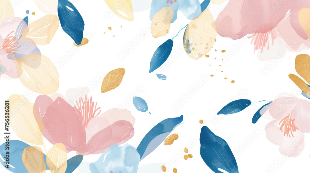 Light background with watercolor flowers
Light background with watercolor flowers