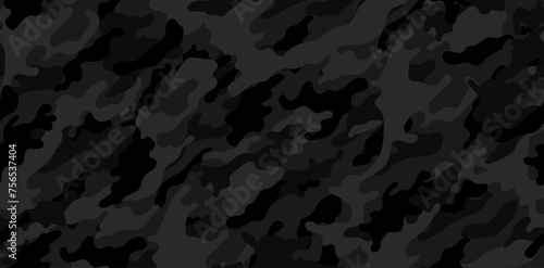 Dark camouflage pattern for army. Trendy camouflage military pattern. 