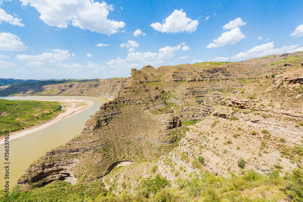 The first bay of the Yellow River in the world, Shilou County, Luliang, Shanxi, China