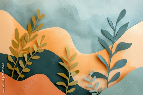 Vivid abstract landscape cr...