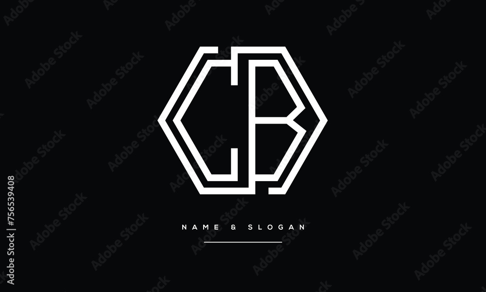 CB, BC, C, B, Abstract Letters Logo Monogram CB, BC, C, B, Abstract Letters Logo Monogram