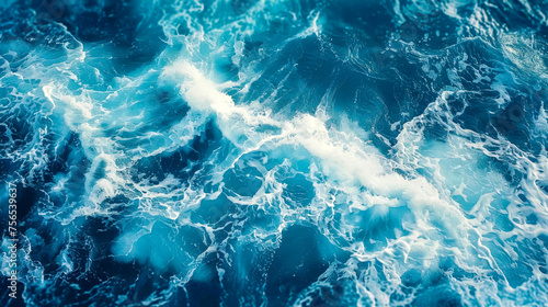 Deep blue sea waves texture