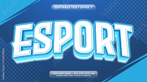 vector esport gamer editable text effect  rgb and neon text style 