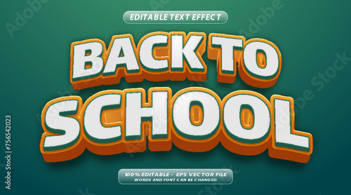 vector back to school text effect

