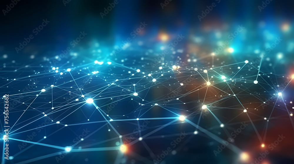 Abstract background with connecting lines and dots Abstract background with connecting lines and dots