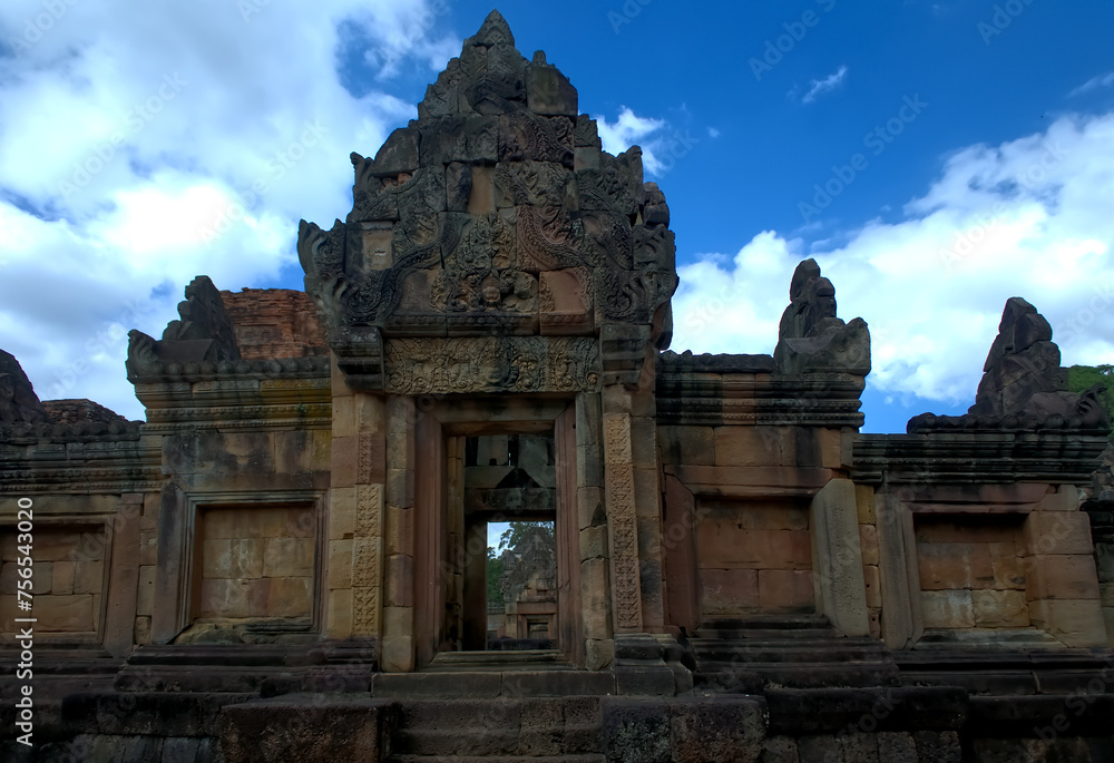 Old stone castle in Sa Kaeo Province a famous place in Thailand Old stone castle in Sa Kaeo Province a famous place in Thailand