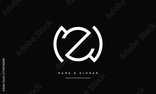 NZ, ZN, N, Z, Abstract Letters Logo Monogram
