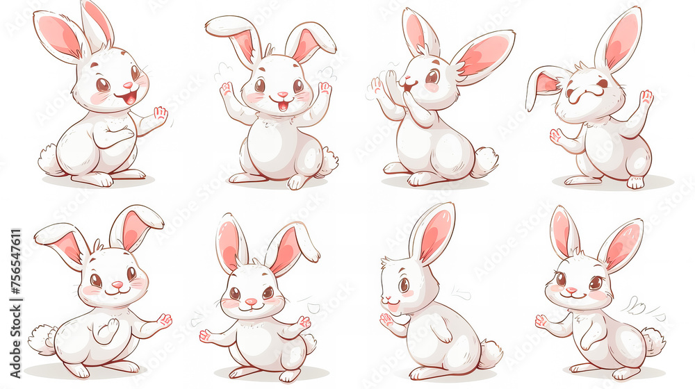 Obraz premium funny bunnys collection