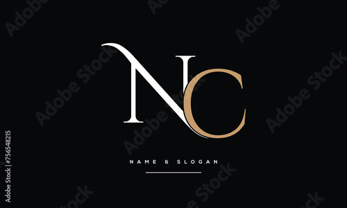 NC, CN, N, C, Abstract Letters Logo monogram