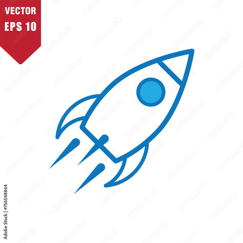 Rocket icon vector logo design template Rocket icon vector logo design template