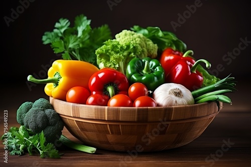 Basket with vegetables and fruits. The concept of biological, bioproducts, bioecology, self-grown, vegetarians.