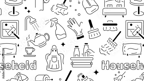 Linear household pattern showing key elements of cleaning service 