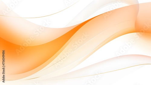 modern abstract design featuring orange and white wave curves on white surface
