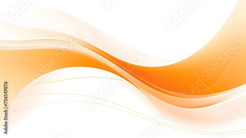 orange curve design background, sophisticated orange and white curve on white backdrop