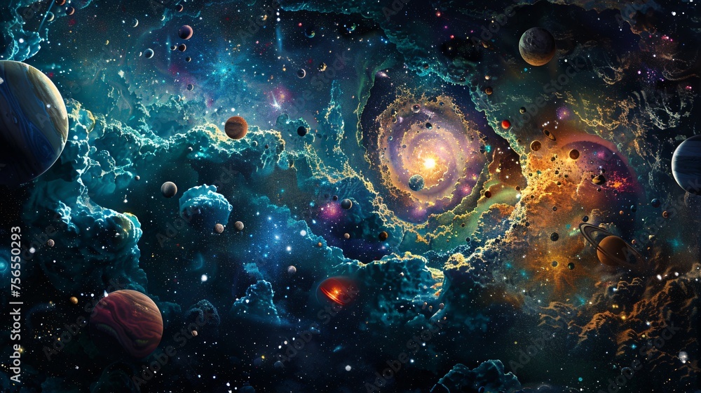 An ancient galaxy map charting stars planets and nebulae made of ice cream ingredients leading to the heart of the milky way An ancient galaxy map charting stars planets and nebulae made of ice cream ingredients leading to the heart of the milky way