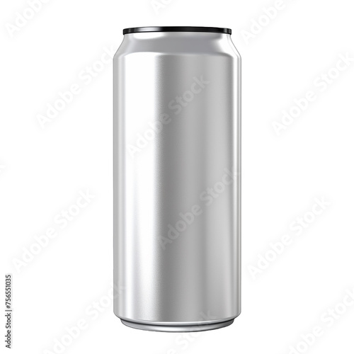 Aluminum slim can isolated on transparent background