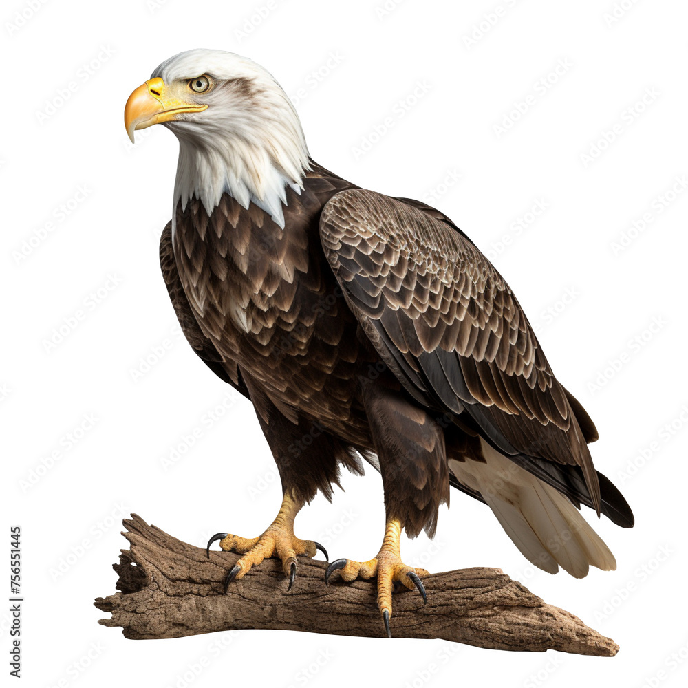 American bald eagle isolated on transparent background American bald eagle isolated on transparent background