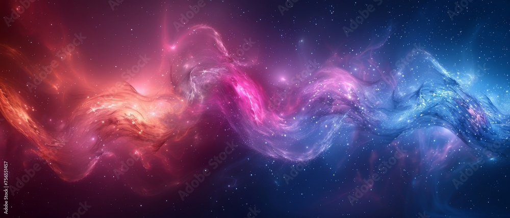 Background for design in deep magenta and fuchsia blue abstract matte colors. Space. Deep purple color. Gradient. Web banner. Wide. Long. Panoramic. Web header. Template for Christmas, festive, - obrazy, fototapety, plakaty 