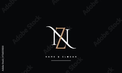 NZ, ZN, N, Z, Abstract Letters Logo Monogram