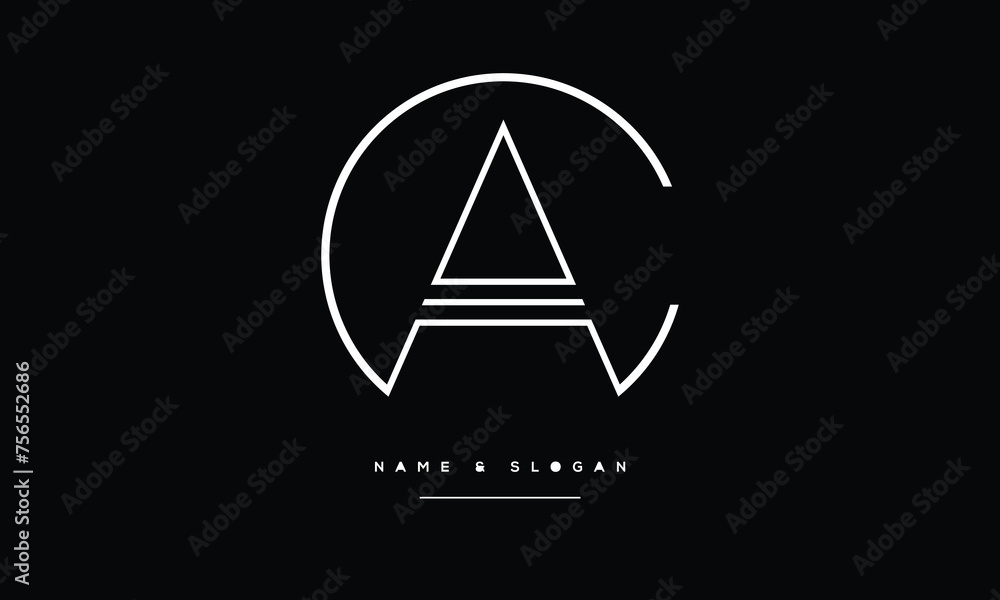 CA, AC, C, A, Abstract Letters Logo Monogram CA, AC, C, A, Abstract Letters Logo Monogram