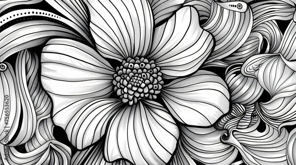 Explore intricate zentangle flower patterns a mesmerizing blend of organic shapes and abstract lines flourishing in harmony Explore intricate zentangle flower patterns a mesmerizing blend of organic shapes and abstract lines flourishing in harmony