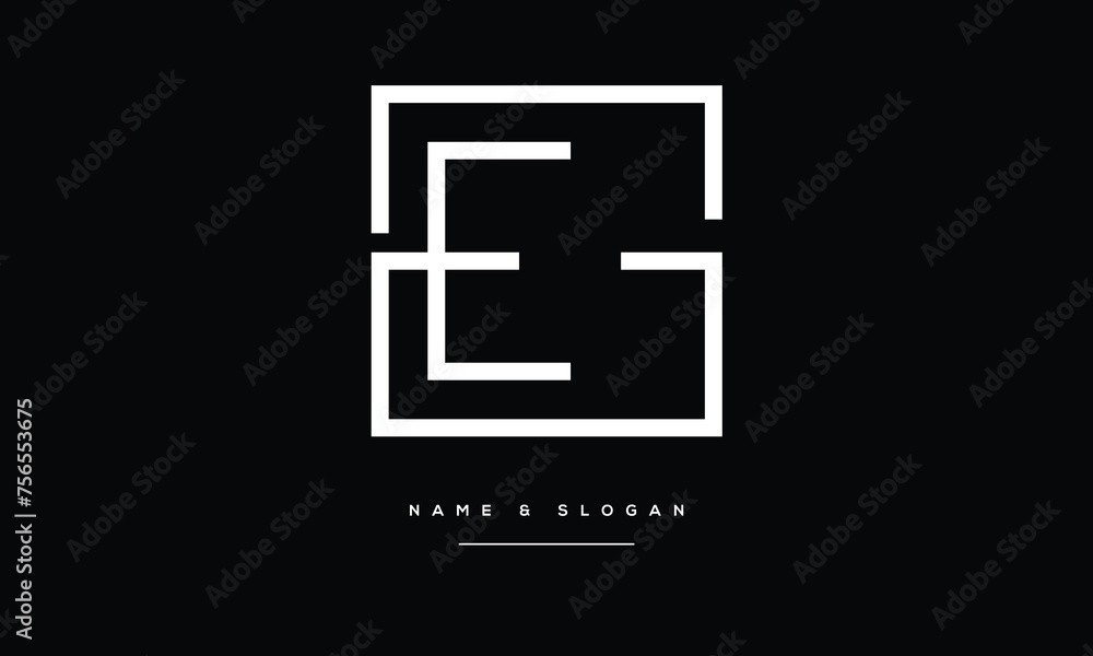 EG, GE, E, G, Abstract Letters Logo Monogram EG, GE, E, G, Abstract Letters Logo Monogram