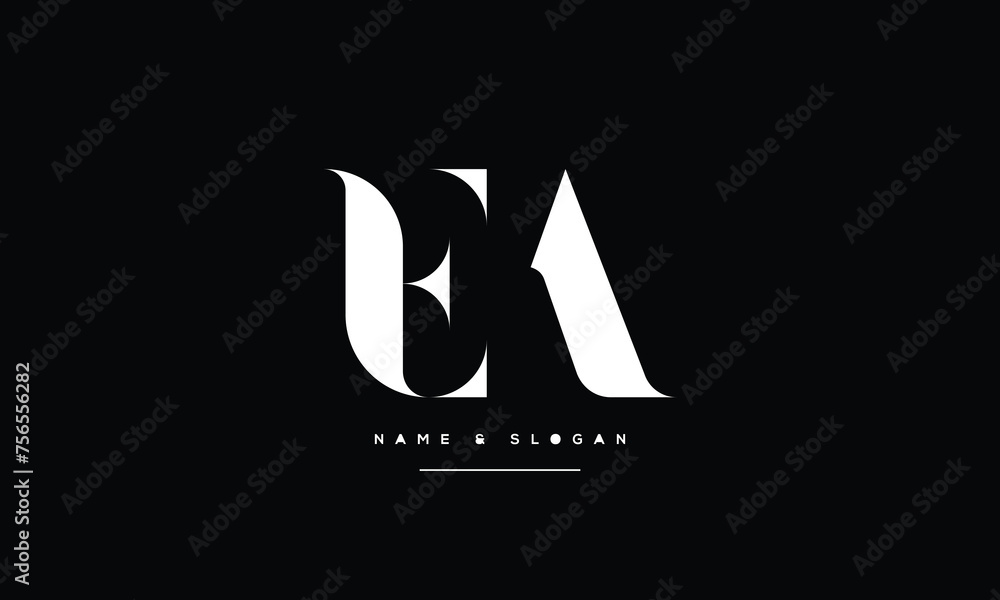 EA, AE, E, A, Abstract Letters Logo monogram EA, AE, E, A, Abstract Letters Logo monogram