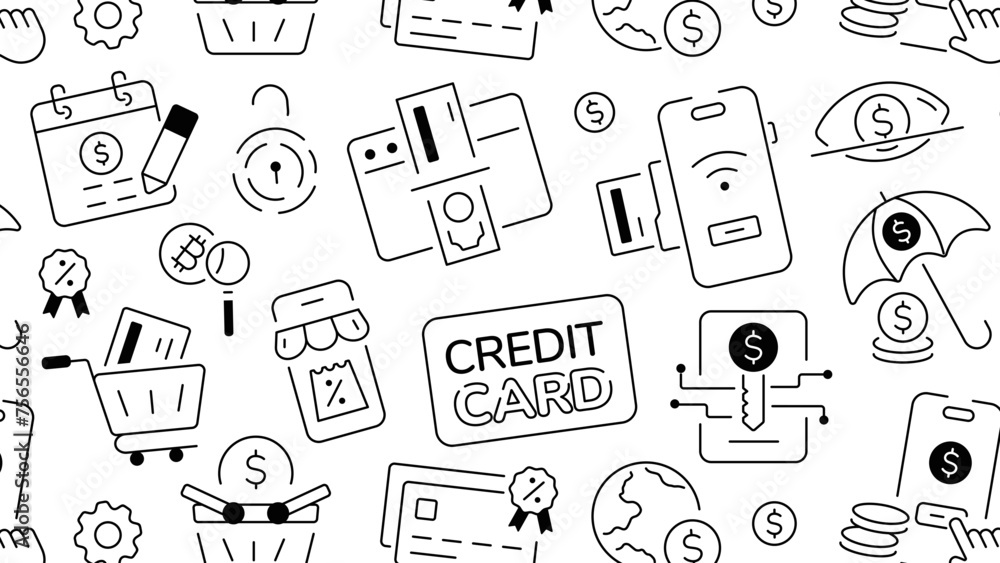 A linear pattern encompassing key components of credit card and other transaction solutions A linear pattern encompassing key components of credit card and other transaction solutions