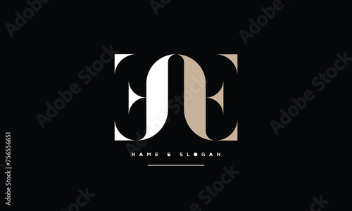 E, EE, Abstract Letters Logo monogram