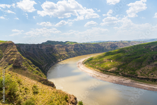 The first bay of the Yellow River in the world, Shilou County, Luliang, Shanxi, China