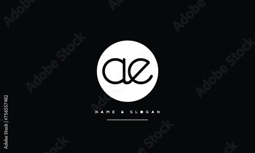 EA  AE  E  A  Abstract Letters Logo monogram
